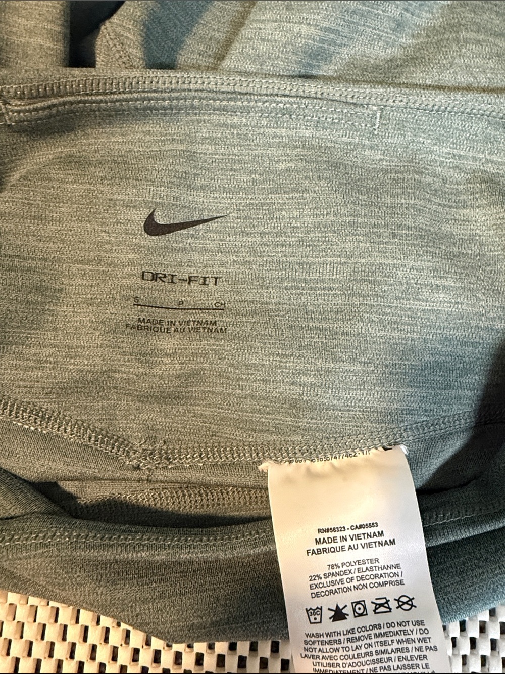 Nike Gray Heather Dri-FIT Athletic Top